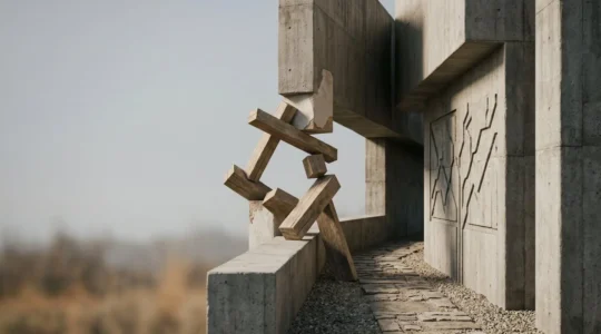 Scène représentant l'évaluation des besoins financiers après un accident automobile, photographiée avec un rendu éditorial professionnel