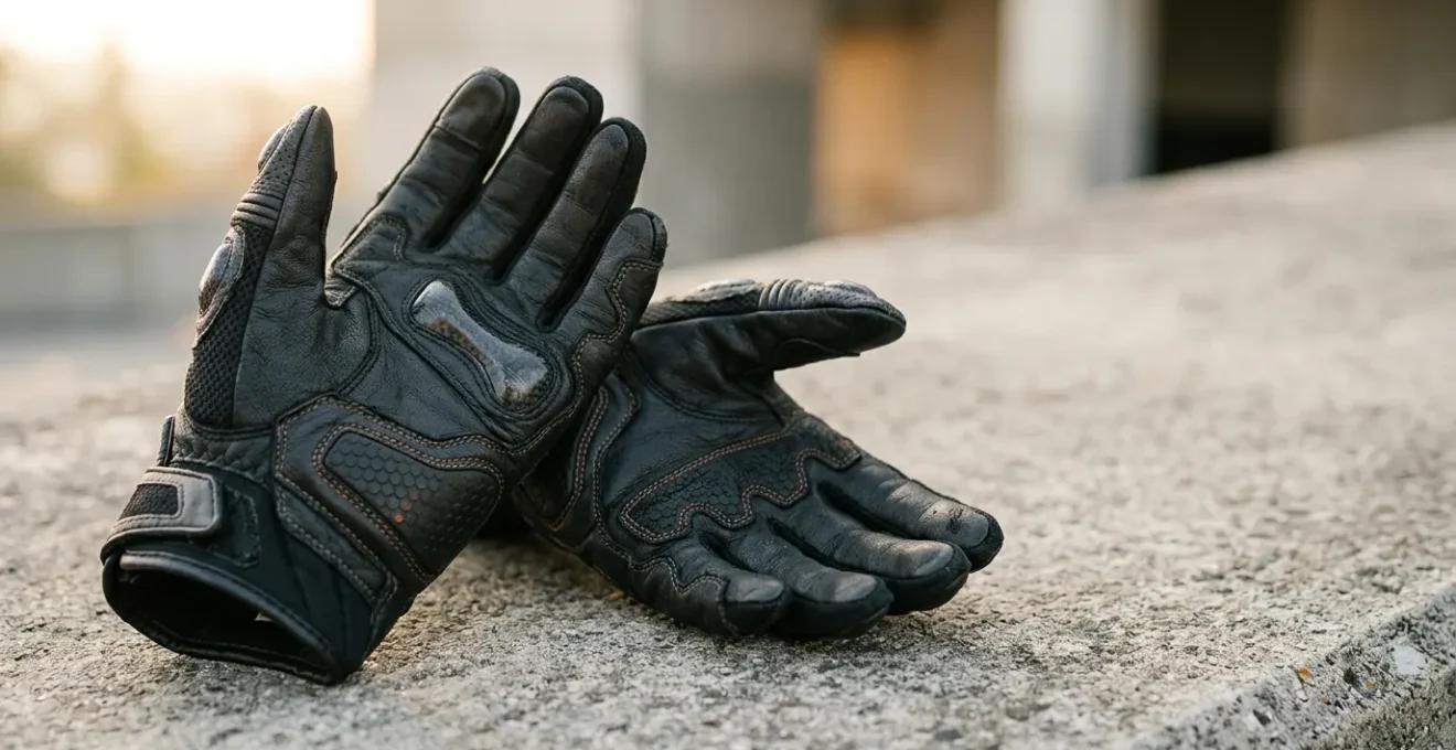 Gants de moto certifiés CE avec renforts de paume et protection scaphoïde