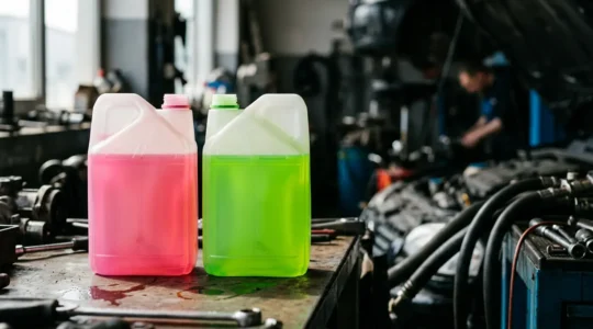 Liquides de refroidissement de différentes couleurs pour moteur automobile