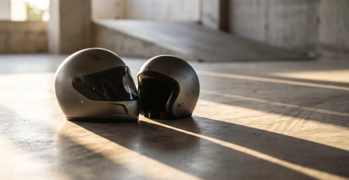 Scène symbolique évoquant la protection et la responsabilité en assurance moto