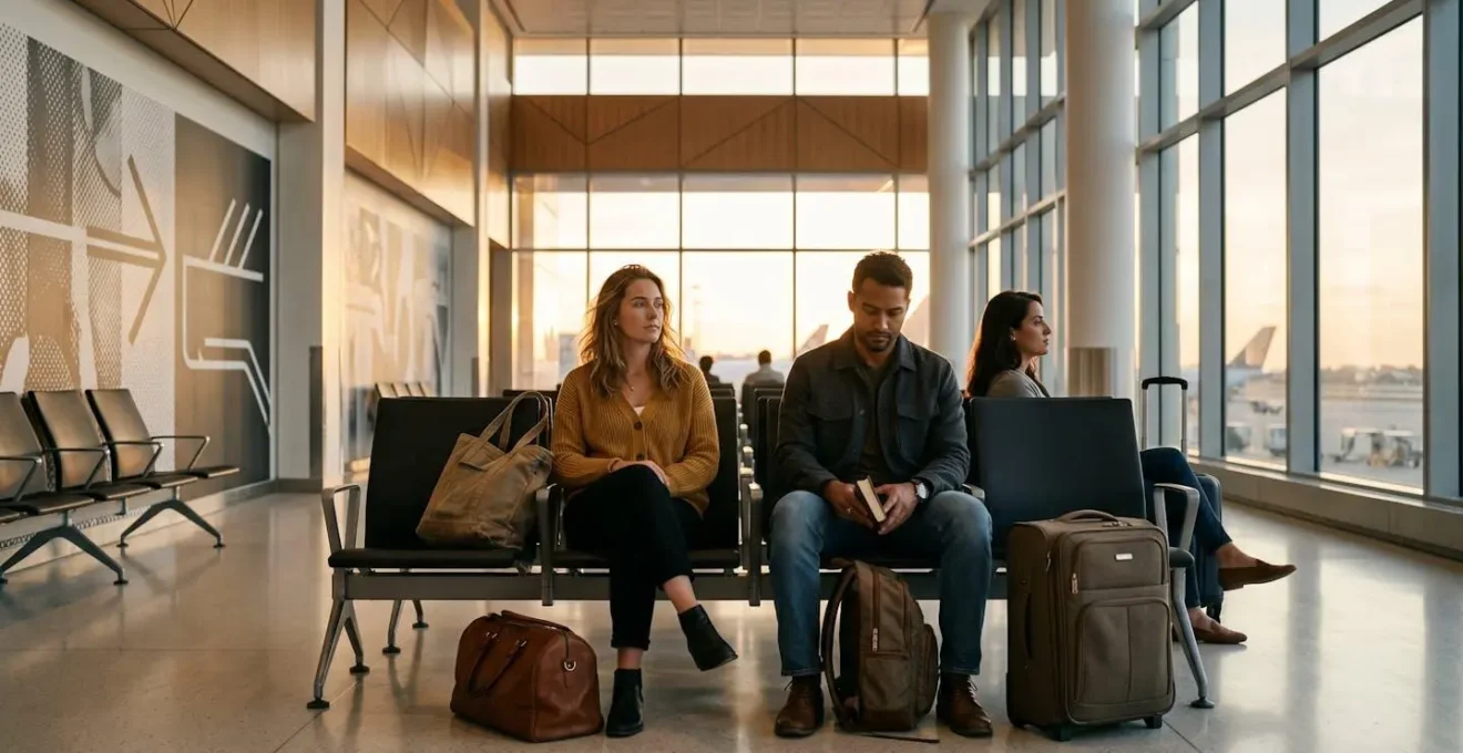 Voyageurs attendant sereinement leur solution de mobilité de remplacement